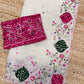 Pastel Perfection Crystal Tissue Saree with Zari Embroidery & Hand Applique Work