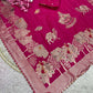 Hand-Dyed Dola Silk Saree with Zarkan & Meena Work – Artisanal Luxury Edition