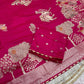 Hand-Dyed Dola Silk Saree with Zarkan & Meena Work – Artisanal Luxury Edition