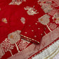 Hand-Dyed Dola Silk Saree with Zarkan & Meena Work – Artisanal Luxury Edition