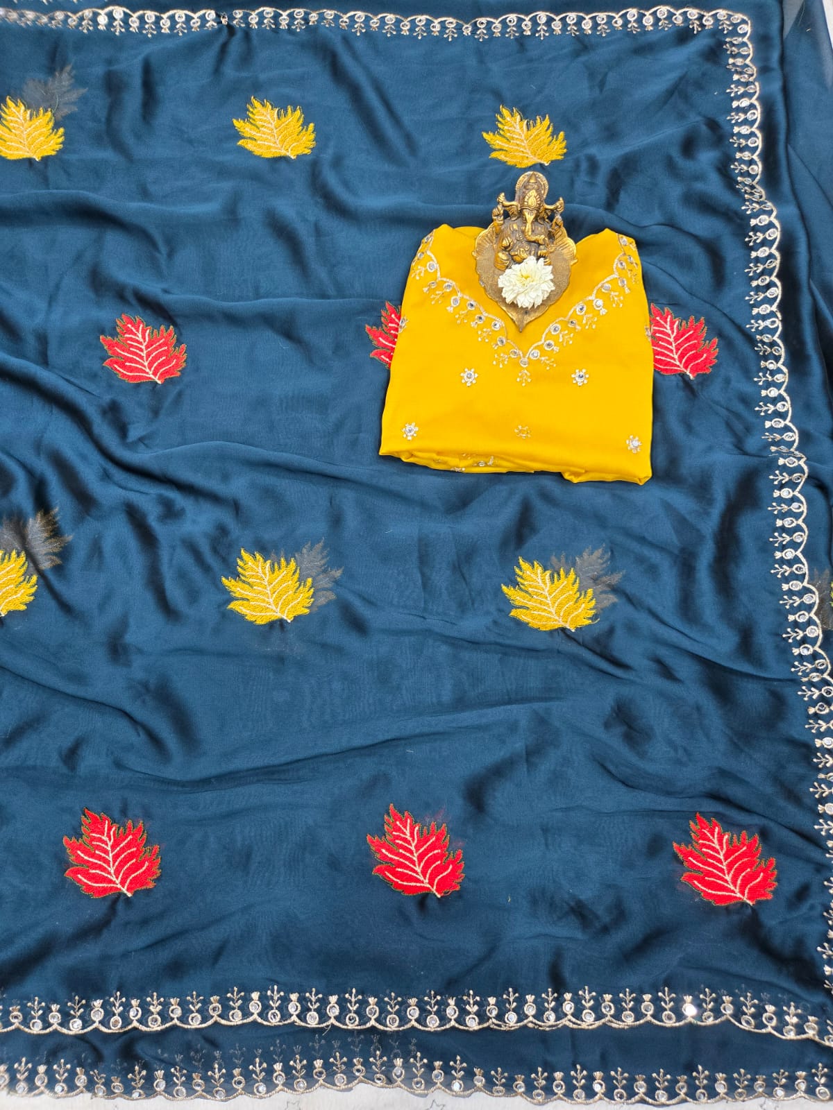 Rangoli Silk Saree with Original Jari & Real Mirror Work