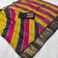 Dola Silk Printed Saree with All-Over Jacquard Border