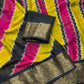 Dola Silk Printed Saree with All-Over Jacquard Border