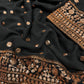 Heavy Soft Georgette Saree with Elegant Sequins Embroidery -BLACK