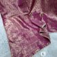 Premium Satin Jacquard Silk Saree with Zari Weaving & Pearl Lace Border