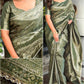 Premium Satin Jacquard Silk Saree with Zari Weaving & Pearl Lace Border
