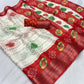 Premium Dola Silk Printed Saree with Jacquard Border & Jari Weaving