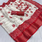 Premium Dola Silk Printed Saree with Jacquard Border & Jari Weaving