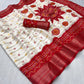 Premium Dola Silk Printed Saree with Jacquard Border & Jari Weaving