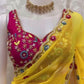 Designer Faux Georgette Saree with Thread, Sequence & Moti Work