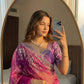 Pure Soft Organza Silk Saree with Prism Design & Heavy Embroidery Panel Border Work