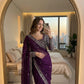 Pure Soft Fox Georgette Saree with Embroidery Sequence Border & All Over Buttis