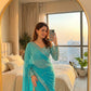 Pure Soft Fox Georgette Saree with Embroidery Sequence Border & All Over Buttis