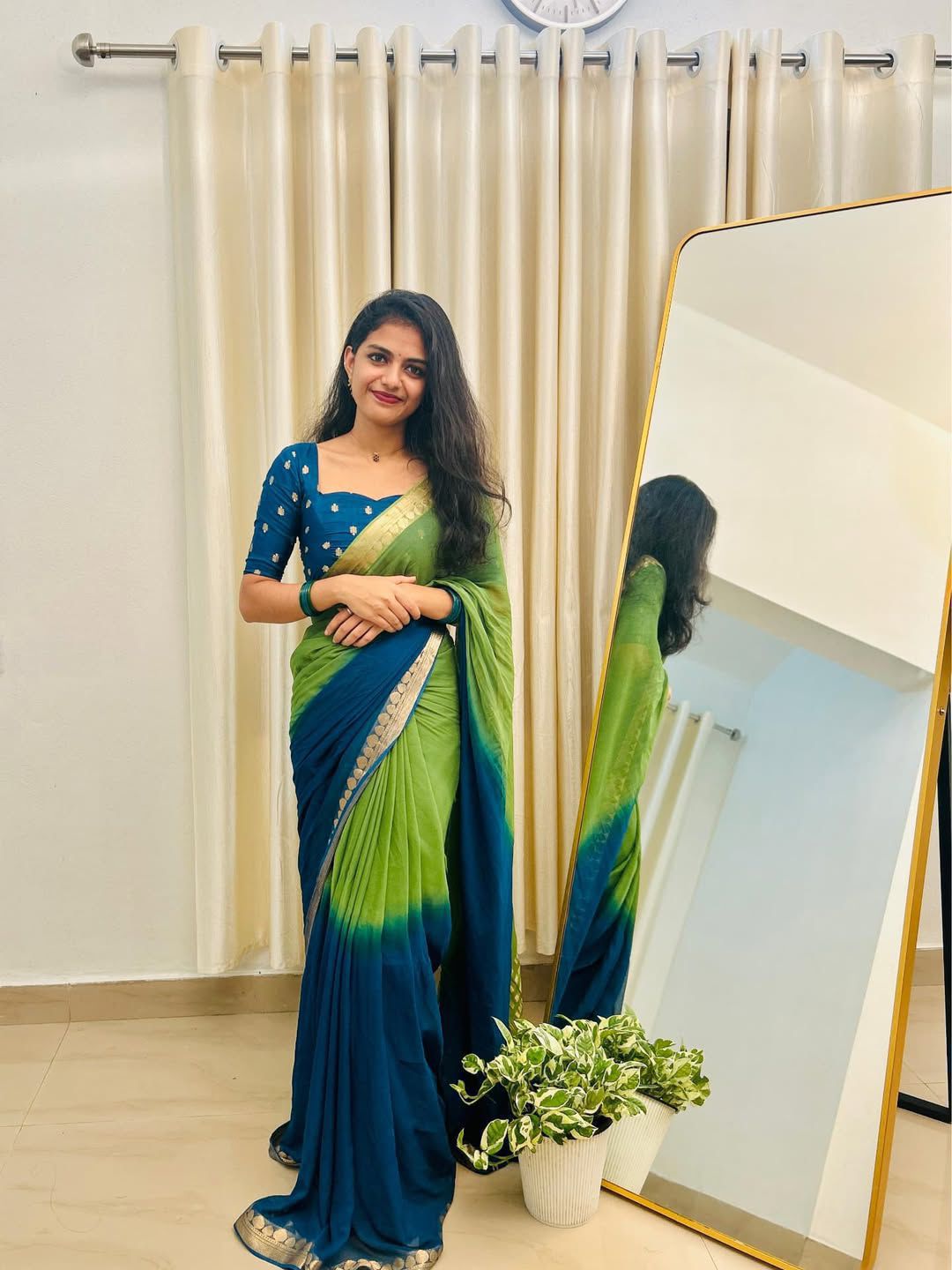 Premium Pure Viscose Chinnon Georgette Saree