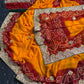 Jaipuri Bandhej Saree with Original Gotta Patti Work