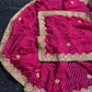 Jaipuri Bandhej Saree with Original Gotta Patti Work