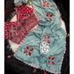 Multi Cutdana, Moti & Diamond Rayon Flower Butta Designer Saree with Gota Piping Border