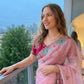 Soft & Rich Fendy Satin Saree with Heavy Embroidery Border & All-Over Work Buttis