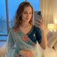 Soft & Rich Fendy Satin Saree with Heavy Embroidery Border & All-Over Work Buttis