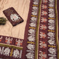 Premium Tusser Cotton Silk Saree with Digital Print Hand Zari Khata Work