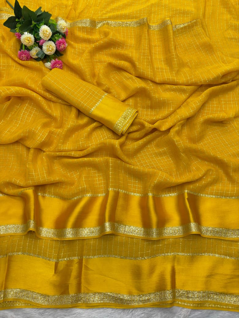 Elegant Drape Pure Soft Viscose Georgette Saree with Matching Blouse