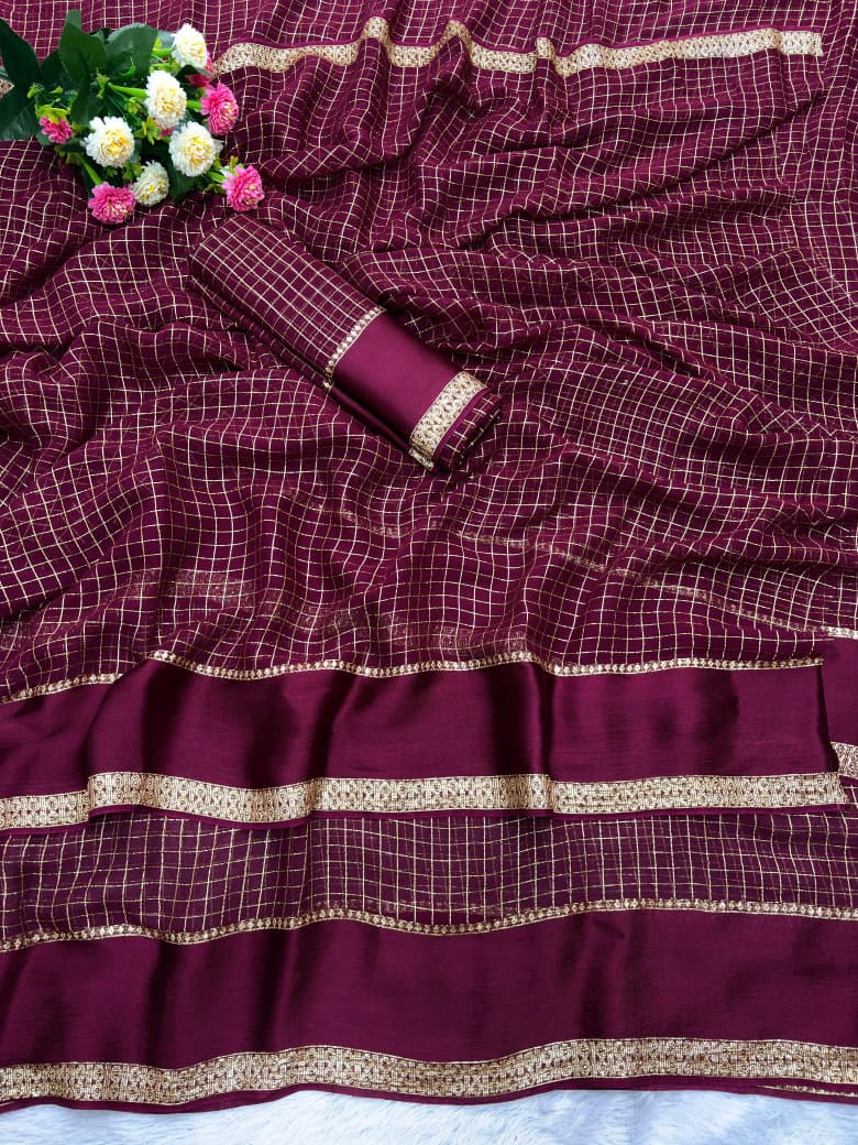 Elegant Drape Pure Soft Viscose Georgette Saree with Matching Blouse