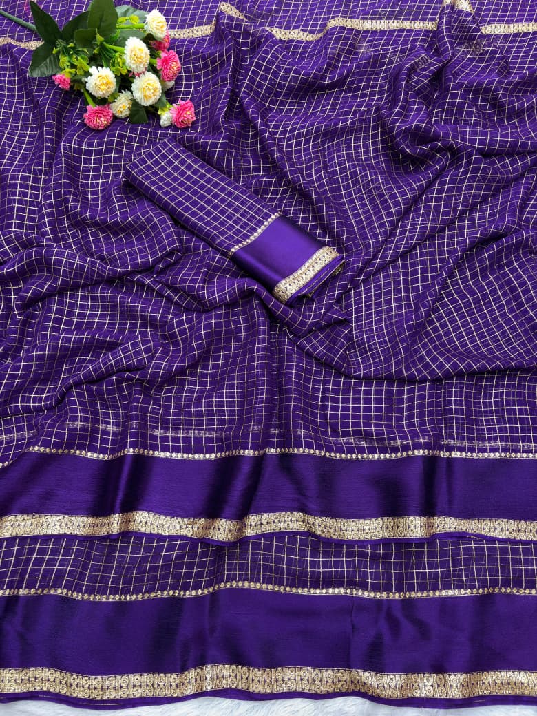Elegant Drape Pure Soft Viscose Georgette Saree with Matching Blouse