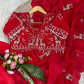 Space Silk Saree with Heavy Butta Embroidery & Beads Work Tone-to-Tone Aari Work