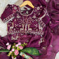 Space Silk Saree with Heavy Butta Embroidery & Beads Work Tone-to-Tone Aari Work