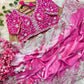 Pure Soft Rangoli Silk Saree with Lehariya Digital Print & Heavy Embroidery Border