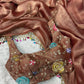 GenZ Fandy Chiffon Saree with Hanging Sequin Beads Tassel Pallu