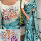 Premium Shibori Art Viscose Cotton Saree with Designer Embroidered Blouse