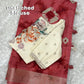 Premium Shibori Art Viscose Cotton Saree with Designer Embroidered Blouse