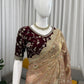 Premium Heavy Fendy Silk Embroidered Saree with Sequence Work