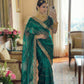 Premium Zimmy Choo Silk Saree with Heavy Sequence Embroidery & Stitched Blouse