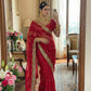 Premium Zimmy Choo Silk Saree with Heavy Sequence Embroidery & Stitched Blouse