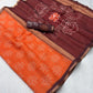 Premium Linen Zari Copper Digital Print Saree with Tassel Pallu