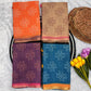 Premium Linen Zari Copper Digital Print Saree with Tassel Pallu