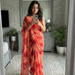 Premium Soft Teby Silk Digital Print Saree with Cutdana Work Border
