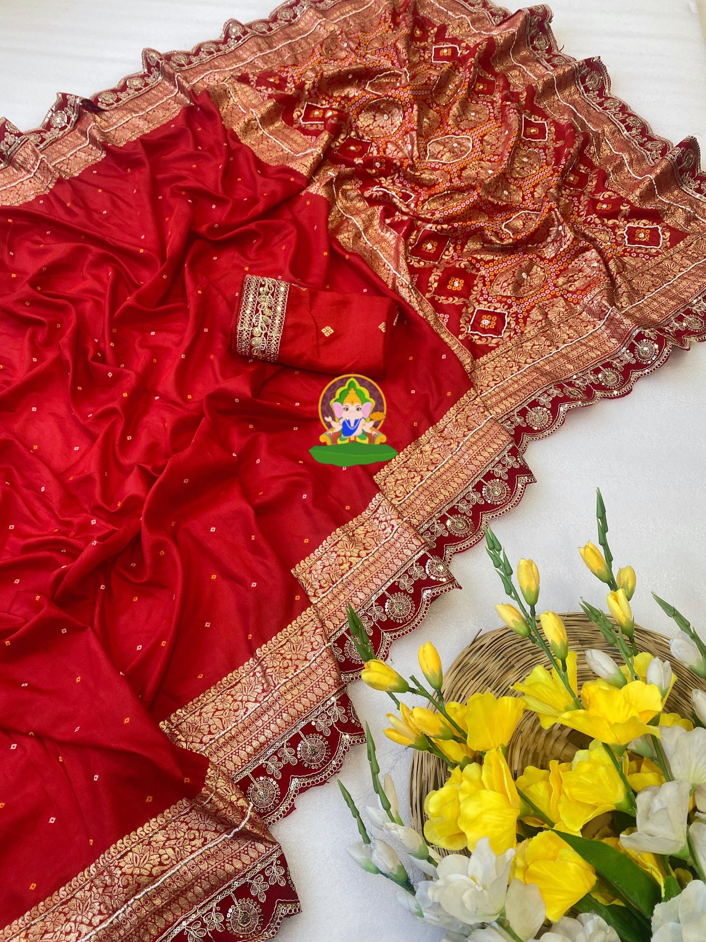 Rich Look Dola Silk Fabrics With Weaving Thread & Zari Work Saree
