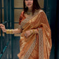 Soft NC Twill Saree With Beautiful Sequance and Dori Embroidery work