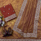 Soft NC Twill Saree With Beautiful Sequance and Dori Embroidery work