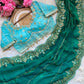 Soft And Elegant Fendy Sartin Fabric Saree With Beautiful Stiched Blouse