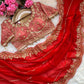Soft And Elegant Fendy Sartin Fabric Saree With Beautiful Stiched Blouse