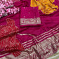 Celebrity Style Dola Silk Saree with Hand Dyeing & Elegant Tassels