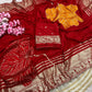 Celebrity Style Dola Silk Saree with Hand Dyeing & Elegant Tassels