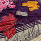Celebrity Style Dola Silk Saree with Hand Dyeing & Elegant Tassels