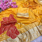 Celebrity Style Dola Silk Saree with Hand Dyeing & Elegant Tassels