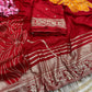 Celebrity Style Dola Silk Saree with Hand Dyeing & Elegant Tassels