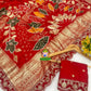 Royal Dola Silk Handwork Saree with Zari & Khatli Cutdana Work
